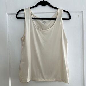 Charter Club Cream Tank Top with Scoop Neck